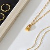 OAK & LUNA - Perosnalized Initial Lock Necklace with Diamond