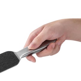 VOANZO Stainless Steel Foot File Set with 10 Foot Scrubbers, Double Sided Pedicure Foot Rasp, Professional Skin Remover for Bath and Pedicure