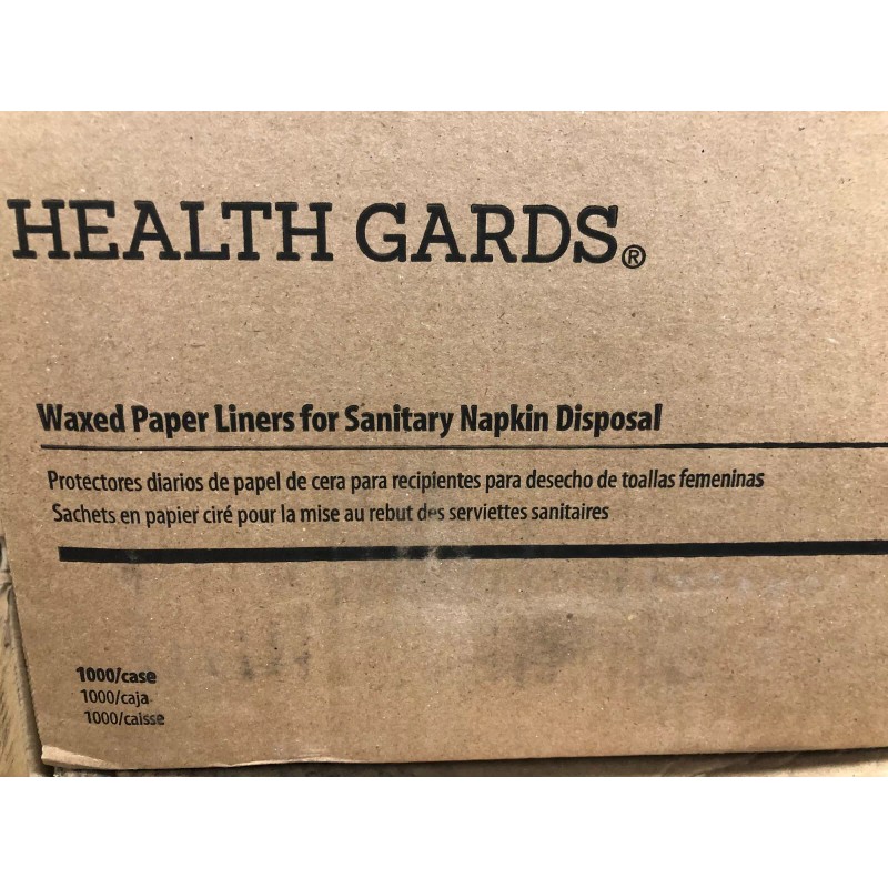 health gards 100x Bags XL1000 HEALTH GARDS Kraft Waxed sanitary