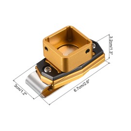 PATIKIL Billiard Magnetic Chalk Holder Aluminum Alloy Pool Billiard Cue Chalk Chip Case with Belt Clip for Snooker Sports Accessories, Gold Tone