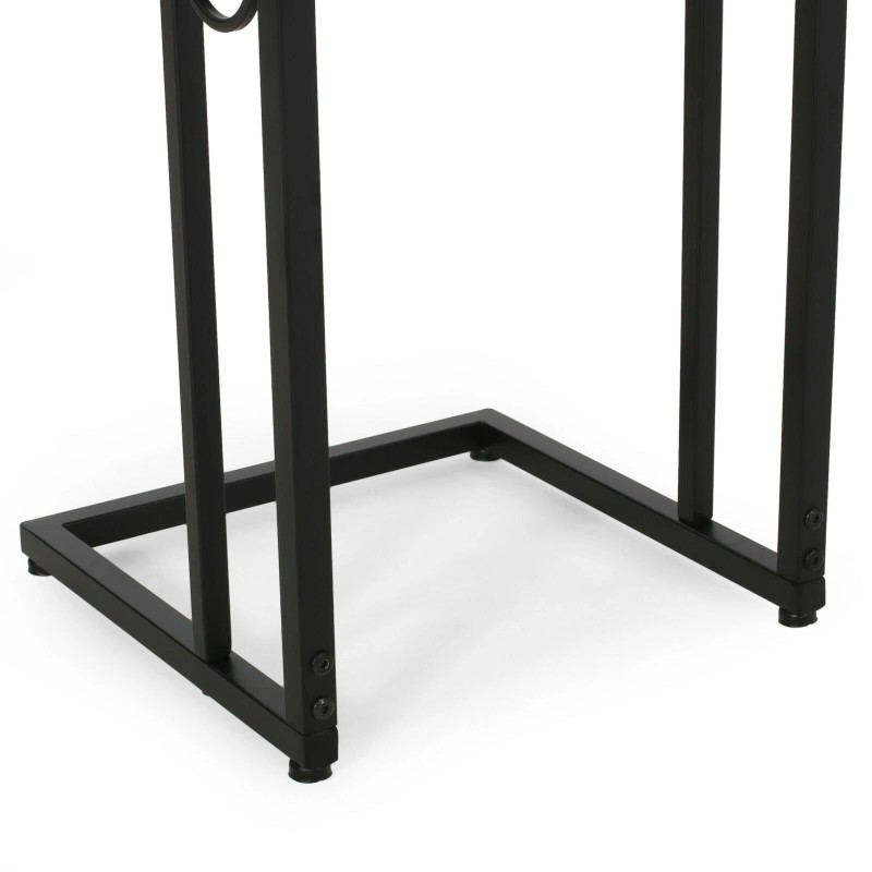 GDFStudio Agnes Modern C Side Table, Set of 2, Black
