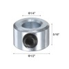 sourcing map 2pcs Set Screw Collars 1/4" Bore Carbon Steel