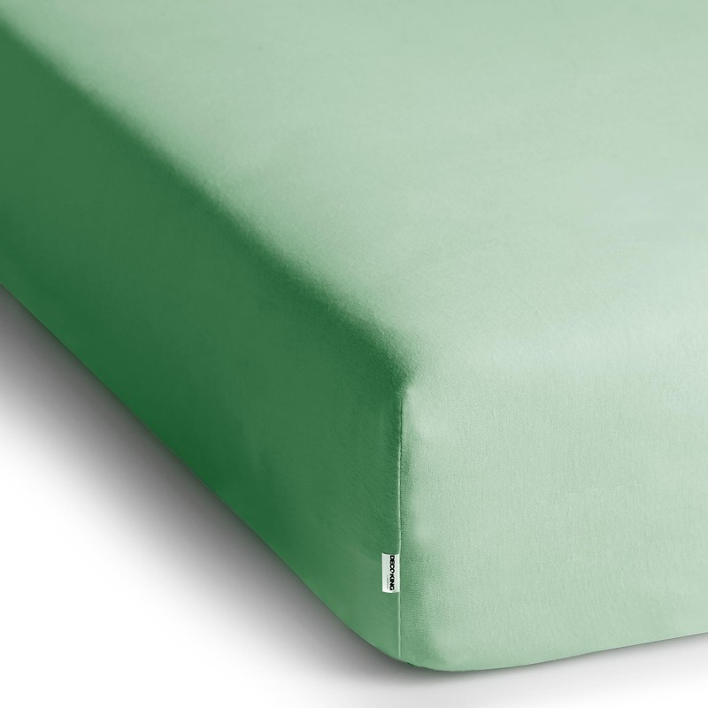 DecoKing Fitted Sheet Super King Cotton Jersey Boxspring, Amber Collection,