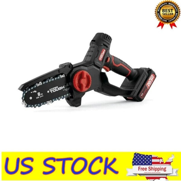 Unbranded 6-inch Mini Chainsaw Pruning and Limbing w/ Battery &