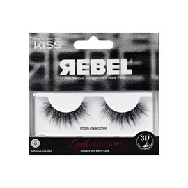 KISS Lash Couture Rebel Collection False Eyelashes Single Pack, main character, 1 Pair
