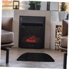 FUNOMOCYA Fireproof Half Fireplace Rug Mat Stylish Floor Protector for