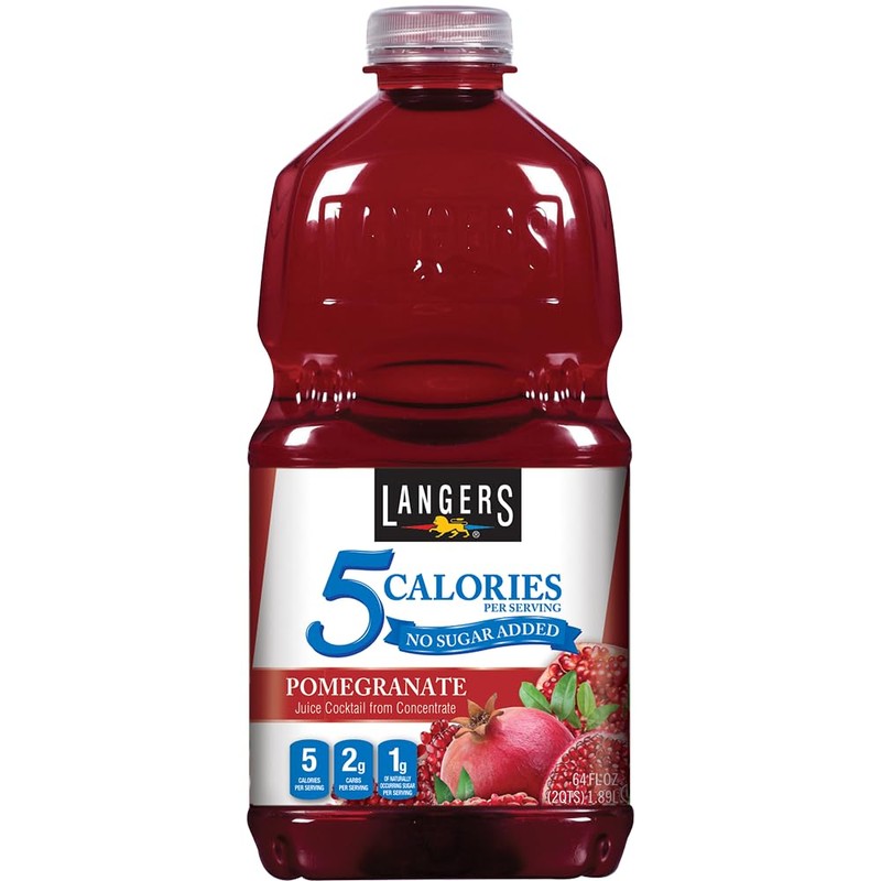Langers 5 Calorie Pomegranate Juice Cocktail, 64 fl oz (Pack
