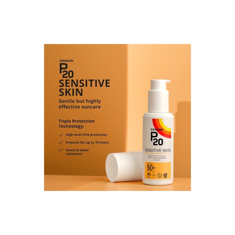 RIEMANN P20 SPF50 Sensitive Sun Cream 100 ml, White