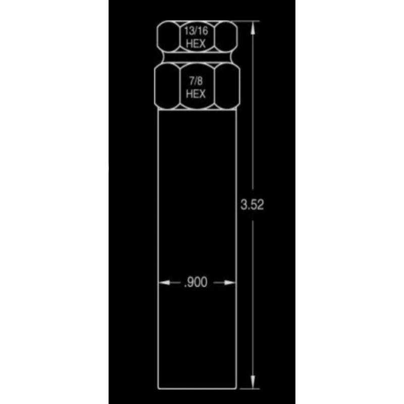 Unbranded Chrome Socket Key Tool for Large 7 Spline Lug