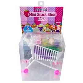 Zorbitz Surprise Mini Snack Shop Shopping Cart Toys, Multicolor