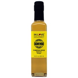 In Love Gourmet Pumpkin Spice Balsamic Vinegar 250ML/8.5oz Sprinkle Over Shortcake with Fresh Cream and Cinnamon and Great on Ice Cream, YUM