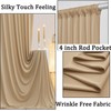 10ft x 8ft Wrinkle Free Beige Backdrop Curtains for Parties,