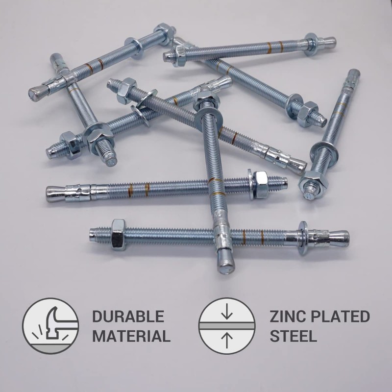 Wedge Anchor M10 x 150 mm, Metal Dowels, Through Bolts