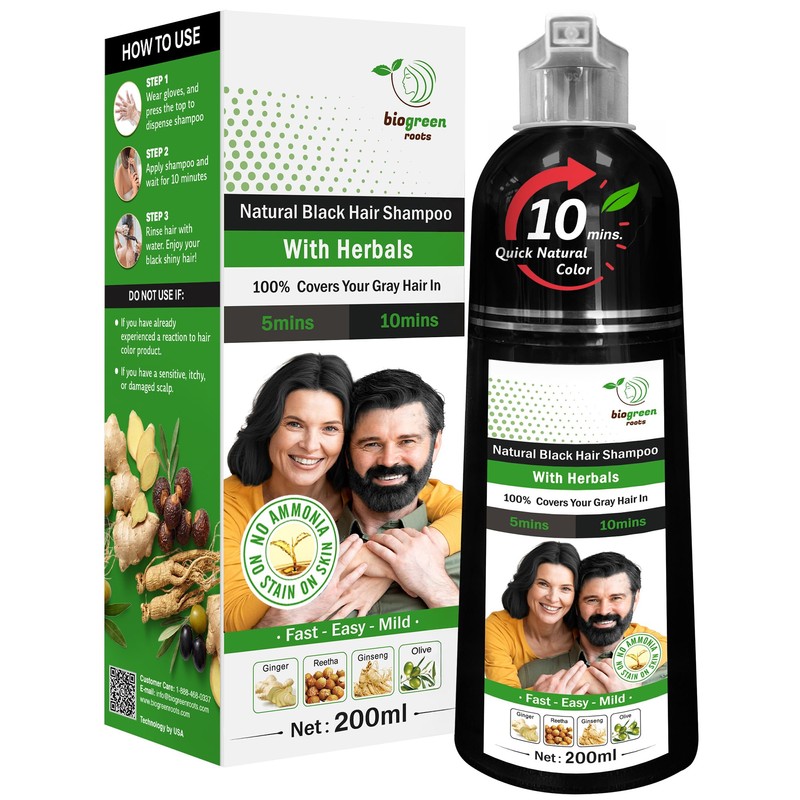 Herbal Natural Black Hair Shampoo (Black) 200ml
