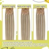 RUNATURE Ash Brown Human Hair Ponytail Extension 14 Inch Straight