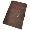 Large Vintage Leather Photo Album with Buckle Closure - Scrapbook