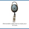PCL Media ltd Black Retractable Badge Reel with Carabiner Clip