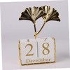 Operitacx Ginkgo Leaf Desk Calendar Table Decoration Teacher Table Calendar