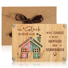 BOFUNX Housewarming Gift House Apartment New Home Money Gift Packaging Housewarming Money Gift Made of Wood for Home House Moving New Apartment
