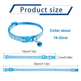 COYUN Puppy Collars with Lead Set, Dog Collar and Lead, Adjustable Dog Collar, Soft Nylon Pet Collar for Puppies, Small, Medium Dogs (Blue)