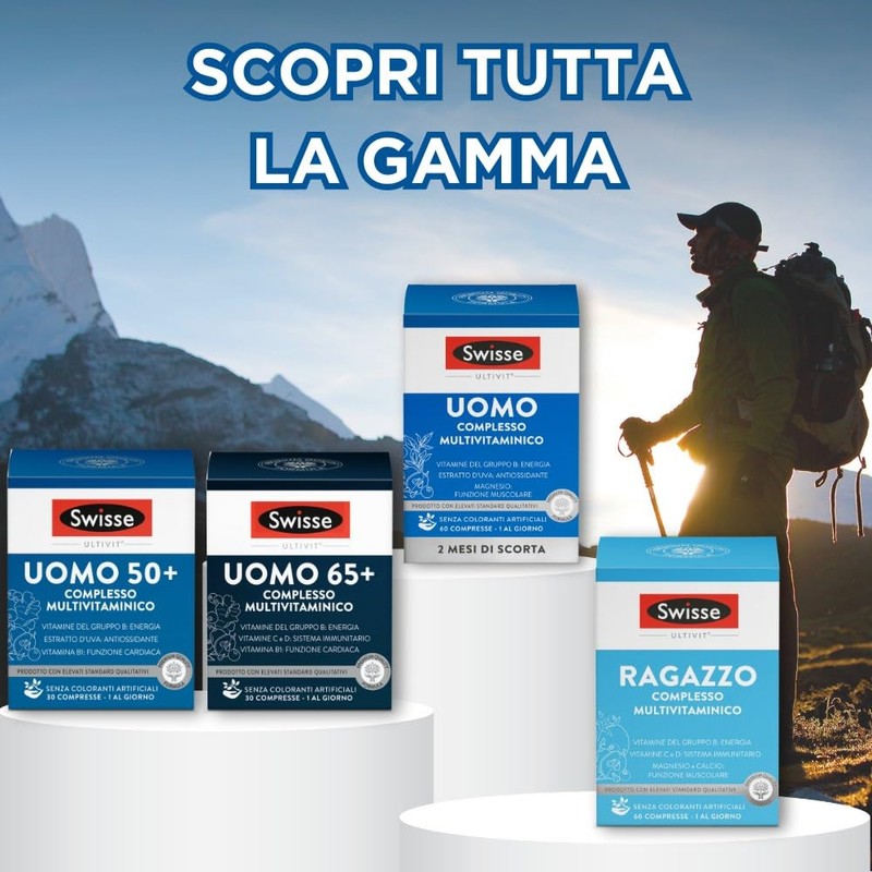 SWISSE Ultivit - Multivitaminico Uomo con Vitamina C D e