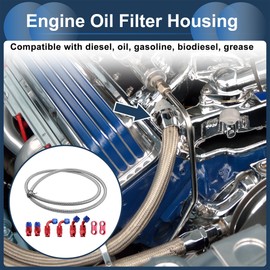 X AUTOHAUX AN4 Fuel Line Kit 5.01ft Vacuum Hose Automotive Fuel Hose with Adapters 1 Set