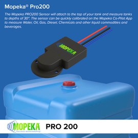 Mopeka Pro200 - Bluetooth & Wired Ultrasonic Sensor for Non-Pressurized Tanks - for Measuring Your Liquid Levels in Water Tanks, Diesel, Boats & RVs - Tank Level Sensor for Tanks Up to 30"
