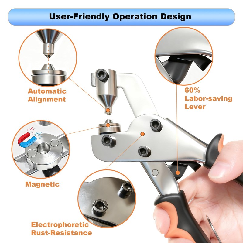 Snap Fastener Tool Kit, 100 Sets Boat Cover Snaps with