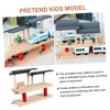 BESPORTBLE 1 Set Wooden Train Station Platform Accessory for DIY