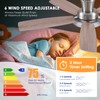 BYKISTOK 52" RGB Ceiling Fan with Light and Remote/App -