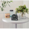 SEIKO Maris Non Ticking Desk/Alarm Clock, Black