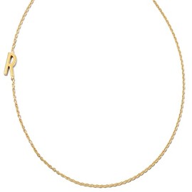 Kendra Scott Letter R Inline Initial Necklace, 18k Gold Vermeil