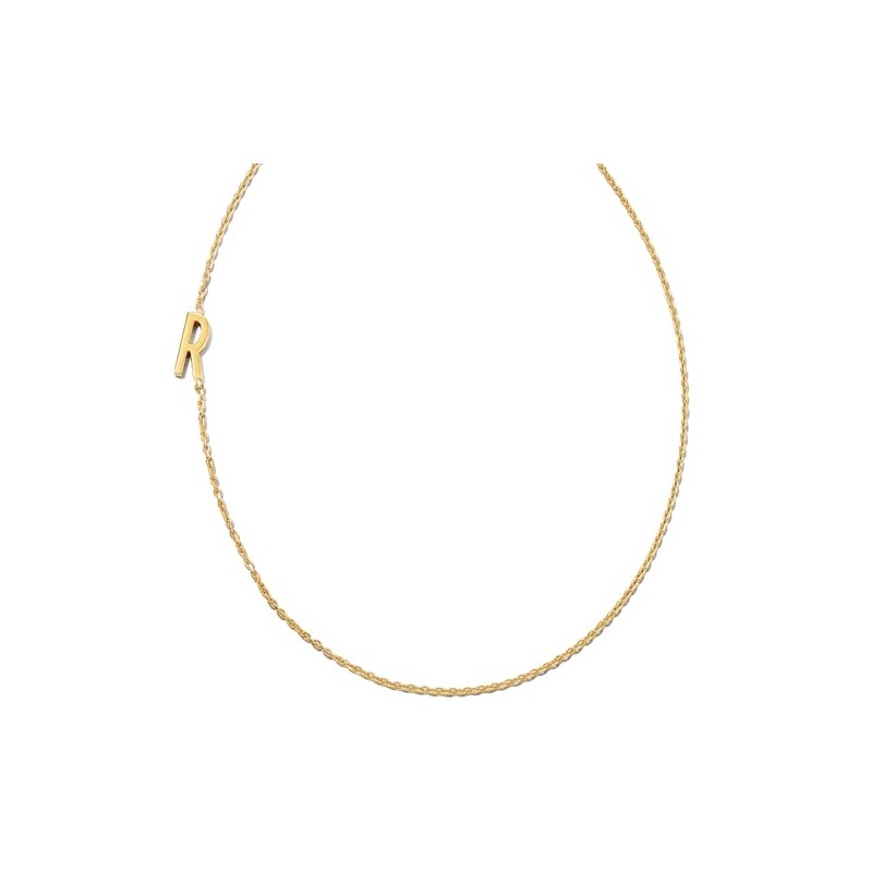 Kendra Scott Letter R Inline Initial Necklace, 18k Gold Vermeil