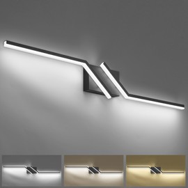 ZUZITO Modern Bathroom Vanity Light - 40 inch, 30W Dimmable 3CCT LED Light Bar for Over Mirror, Black