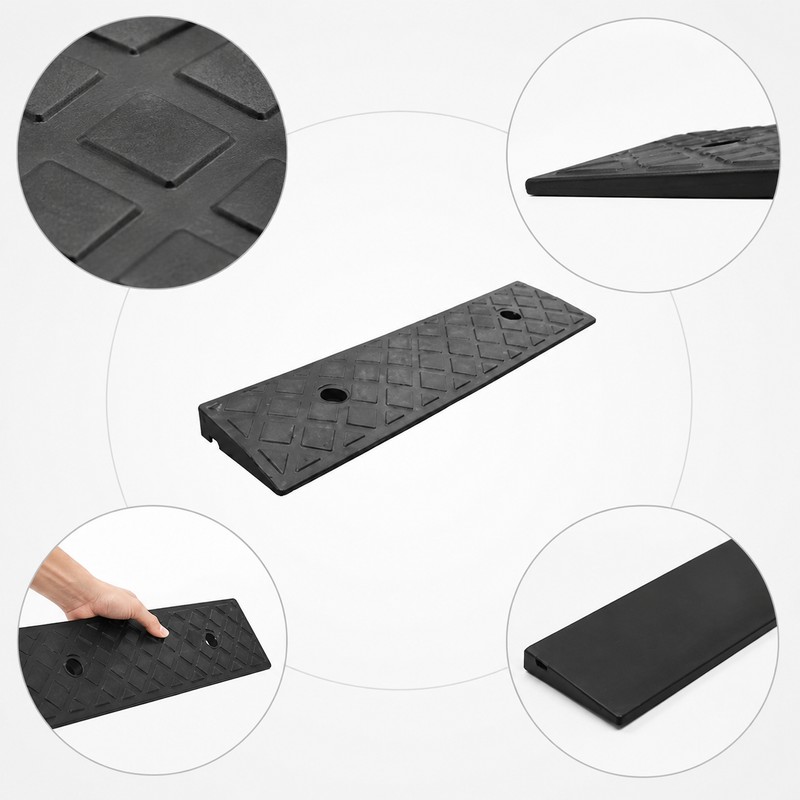 Kerb Ramp for Cars, Bikes & Wheelchairs – Non-Slip Plastic