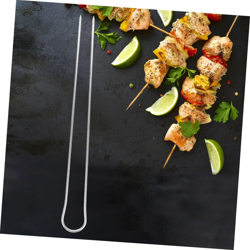 GLEAVI Family Size BBQ Tools 6 Stainless Steel U-skewers for