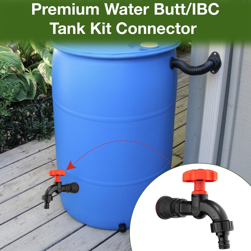 Premium Water Butts Kit – 3/4" bsp black tap with