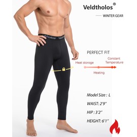 5 Pack Thermal Compression Pants for Men Fleece Lined Cold Weather Sports Tights Winter Gear Athletic Baselayer Leggings
