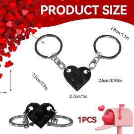 2 Stück Schlüsselanhänger Herz,Schlüsselanhänger Partner,Paar Schlüsselanhänger,Couple Keychain,Herz Schlüsselanhänger Geschenk,Schlüsselanhänger Liebe,Pärchen Schlüsselanhänger,Jahrestag Geschenk