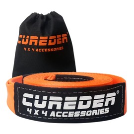 Cureder Tow Strap - 3'' x 30ft Recovery Strap,Lab Tested 35,121 lb Break Strength Snatch Strap, Suitable for Emergency Off-Road Vehicles and Trucks, Get Your Vehicle Out of Any Situation