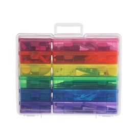 Plastic Storage Box Arts & Crafts Storage Boxes & Organizers With Large Storage Box Craft Organizers And Storage Small Rectangular Plastic Container For Craft Storage (6 Medium+ 6 Small-Color)