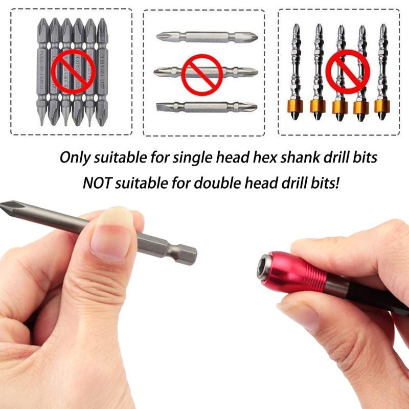 Saipor 12inch Drill Bit Extension 1/4 Hex Shank Quick Release