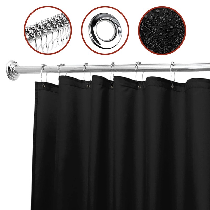 Mebix TRD Cortina de Baño 214x183 cm | Impermeable y