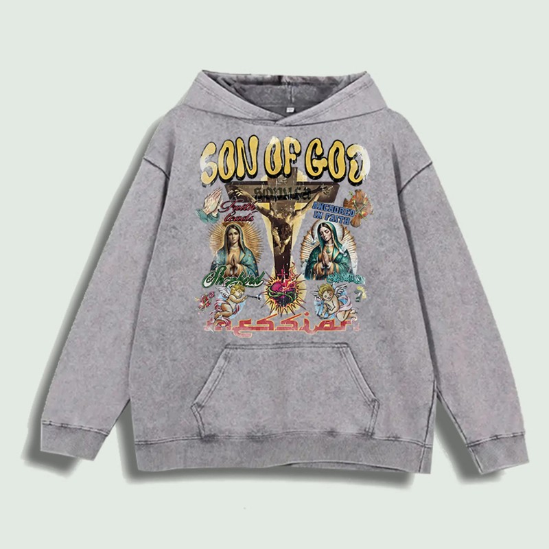 Son of God Religious Graphic Hoodie 100% Cotton US Warehouse