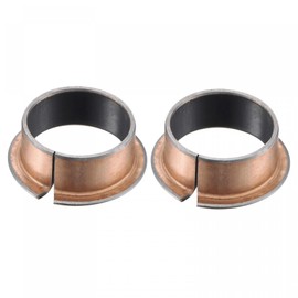 sourcing map Flanged Sleeve Bearings 30mm Bore x 34mm OD x 16mm Length x 42mm Flange Dia x 2mm Flange Thickness Wrapped Oilless Bushings 2pcs