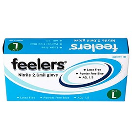 Nitrile powder free blue disposable gloves Large