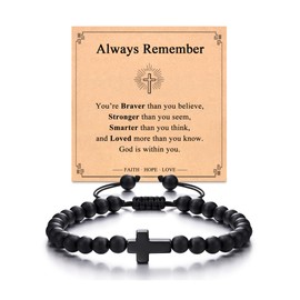 Tarsus Cross Bracelet for Men, Christian Gifts for Men Religious Catholic Teenage Teen Boy Gifts Ideas 10 11 12 13 14 15 16 17 18 Year Old Birthday Son Grandson Easter Basket Stuffers