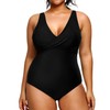 Yonique Traje de baño de una pieza de talla grande