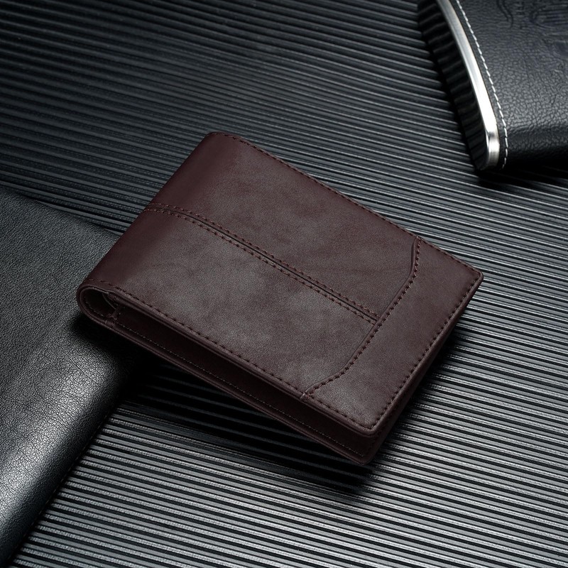 furid Top Grain Leather Wallet Men: RFID Minimalist Bifold Credit