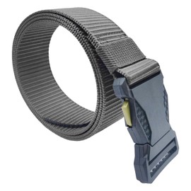 ELTACASUX Men's Belt,Nylon Belts for Men with Plastic Buckle,Quick Release Tactical Belt,Sliding Ring Buckle,47.24inch (grey)